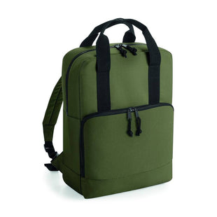 Sac à dos en polyester recyclé - BG287 sac de voyage: minimum 2 pièces Bag Base Vert militaire 