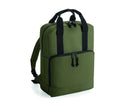 Sac à dos en polyester recyclé - BG287 sac de voyage: minimum 2 pièces Bag Base Vert militaire 