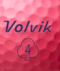 Balles Volvik S3 personnalisées balle de golf Volvik Rose 