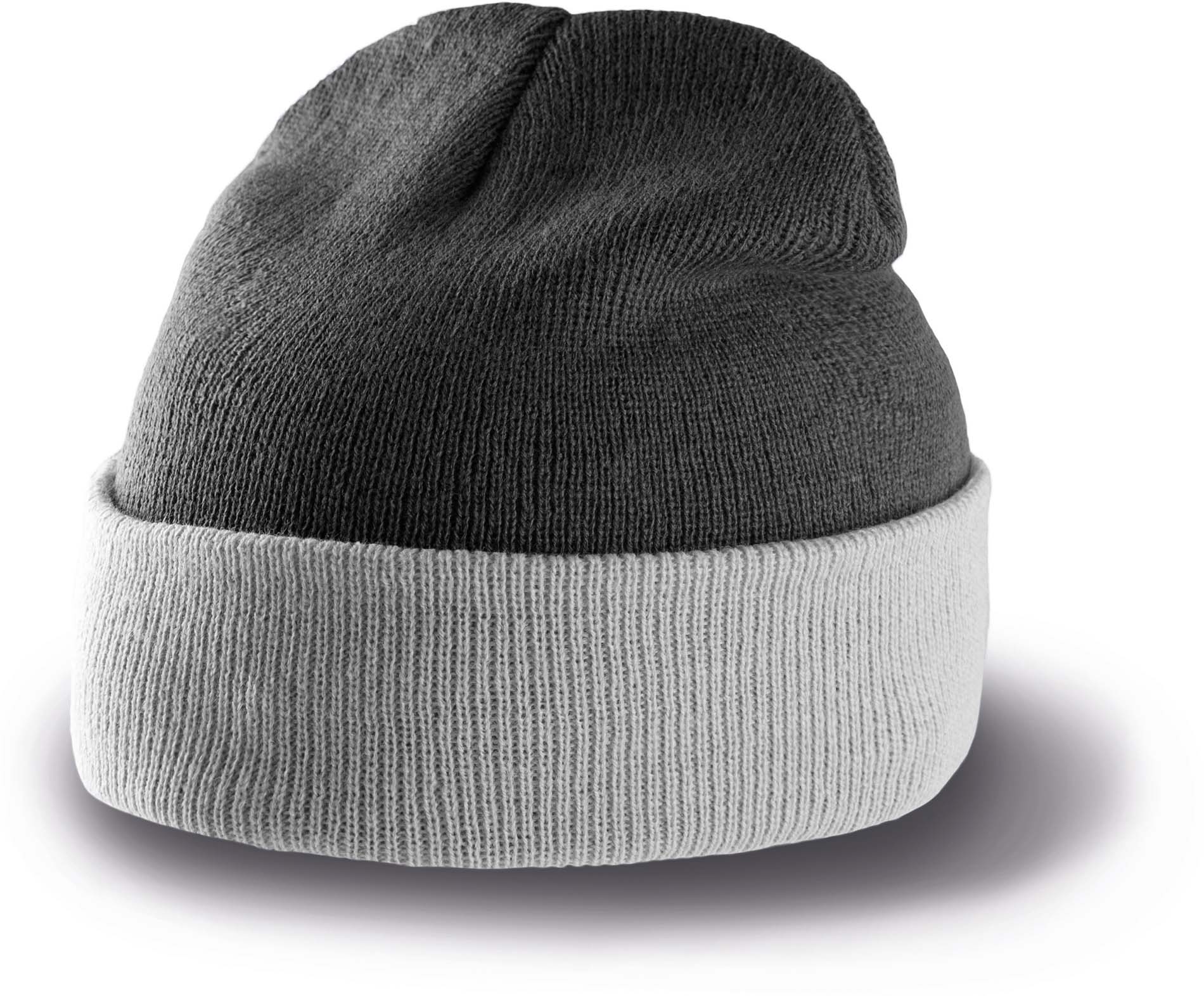 Bonnet personnalisé bicolore interclub- KP514 bonnet K-up gris/anthracite 