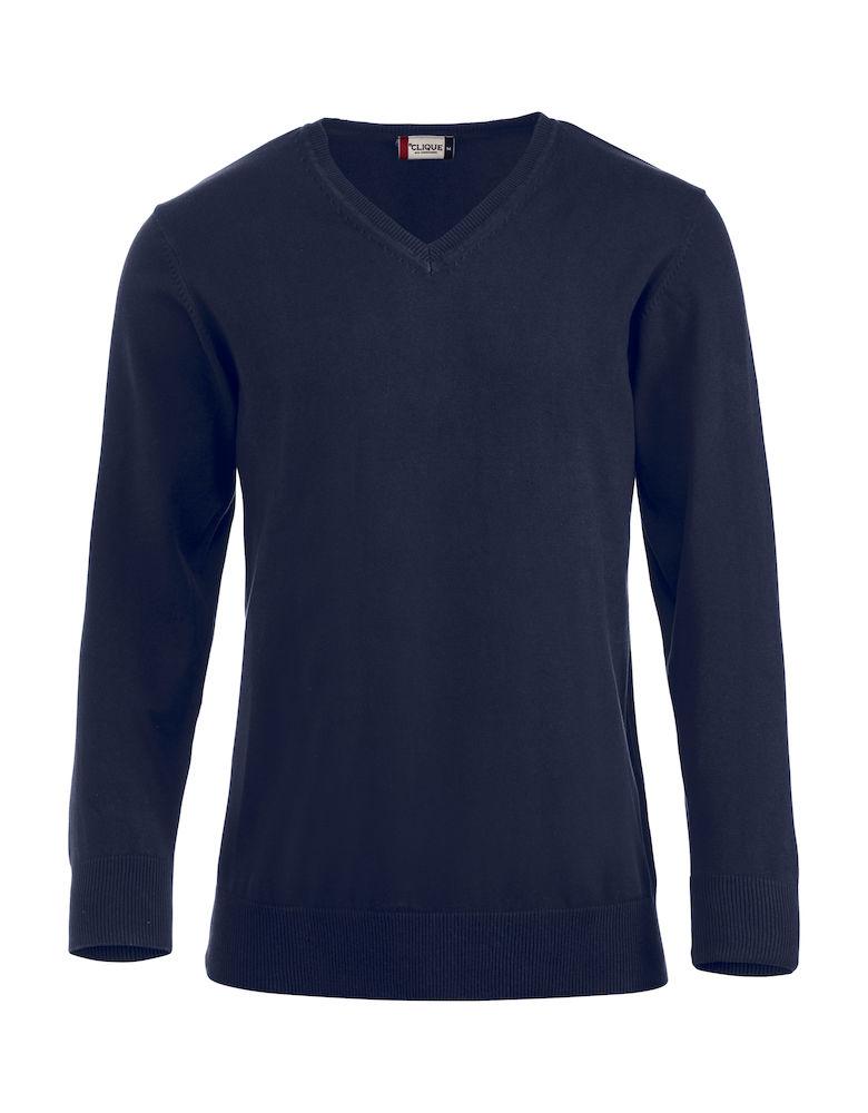 Pull Aston col V - 021174 pull homme Clique Marine S 