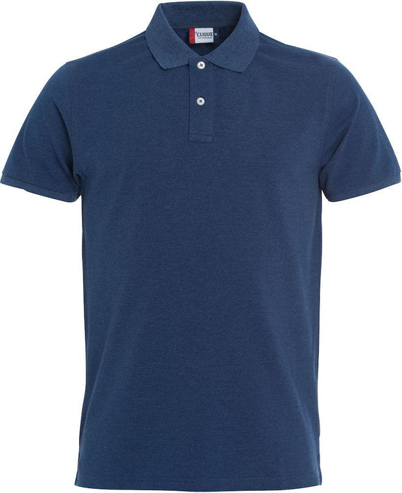 Polo golf coton premium - 028240 polo homme Clique XS Melange bleu 