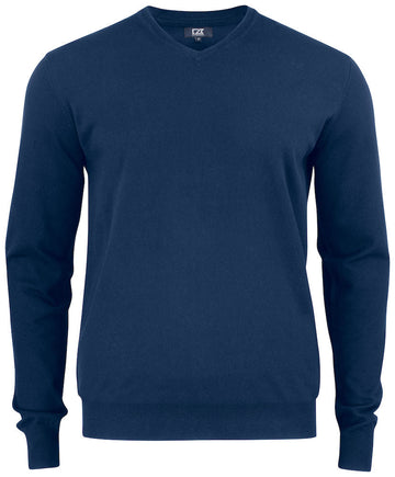 Pull oakville col V - 355418 Pull homme:minimum 5 pièces Cutter & buck Marine foncé S 