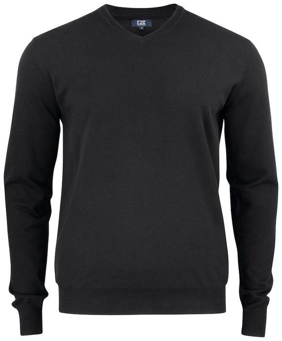 Pull oakville col V - 355418 Pull homme:minimum 5 pièces Cutter & buck Noir S 