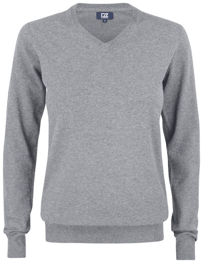 Pull oakville col V - 355419 Pull femme:minimum 5 pièces Cutter & buck Gris XS 