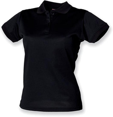 Polo personnalisé coolplus- H476 polo femme Henbury noir S 