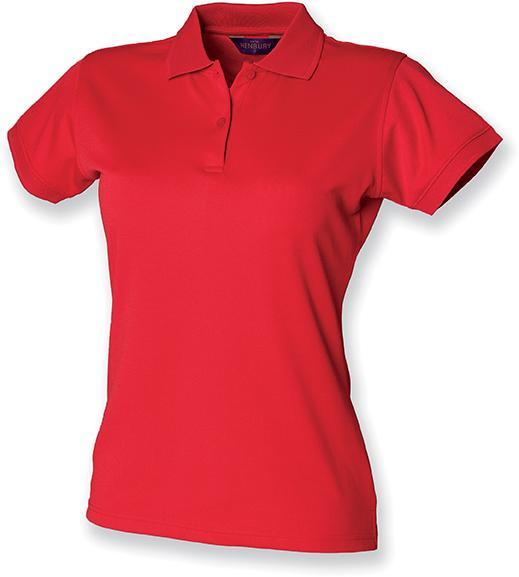 Polo personnalisé coolplus- H476 polo femme Henbury rouge S 