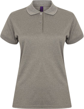 Polo personnalisé coolplus- H476 polo femme Henbury heather grey S 