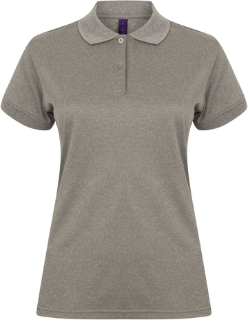 Polo personnalisé coolplus- H476 polo femme Henbury heather grey S 