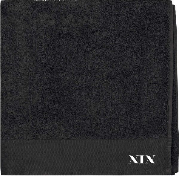 Serviette de bain bio K-101 Linge de maison: aucun minimum Kariban Noir avec broderie 