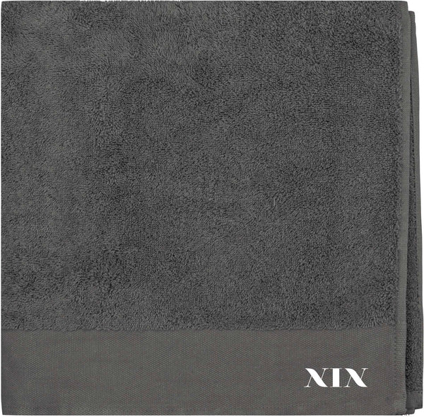Serviette de bain bio K-101 Linge de maison: aucun minimum Kariban Gris foncé avec broderie 