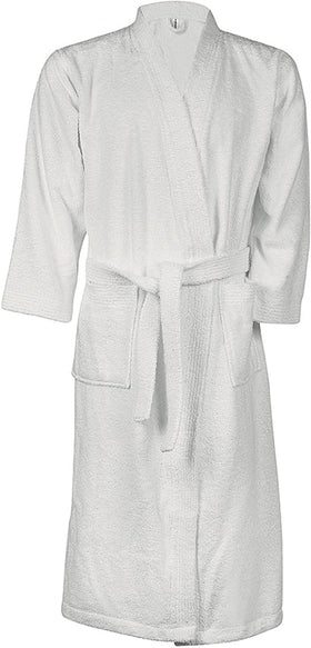 Peignoir col kimono - K115 linge de maison: 2 pièces minimum Kariban Blanc M 