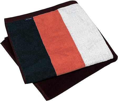 Drap de plage rayé K121 linge de maison: 2 pièces minimum Kariban Noir/orange/blanc/orange Sans broderie 