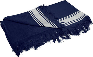 Serviette Fouta K128 linge de maison: 2 pièces minimum Kariban Marine/blanc 