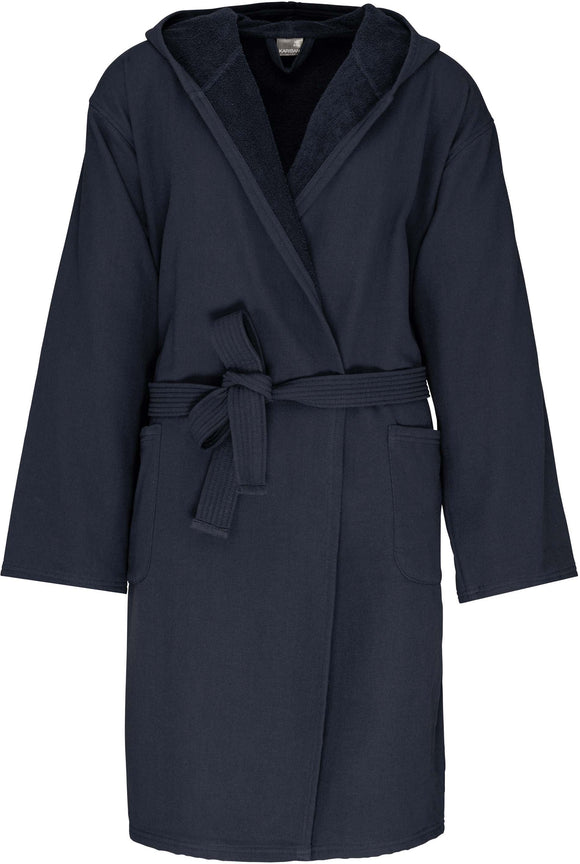 Peignoir de bain à capuche bio K140 linge de maison: 2 pièces minimum Kariban Marine S/M 