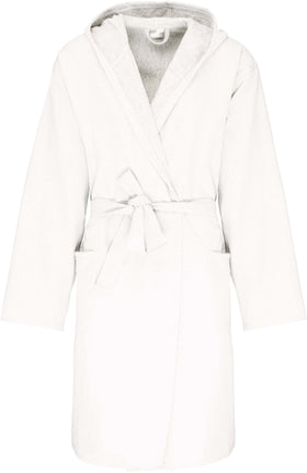 Peignoir de bain à capuche bio K140 linge de maison: 2 pièces minimum Kariban Blanc S/M 