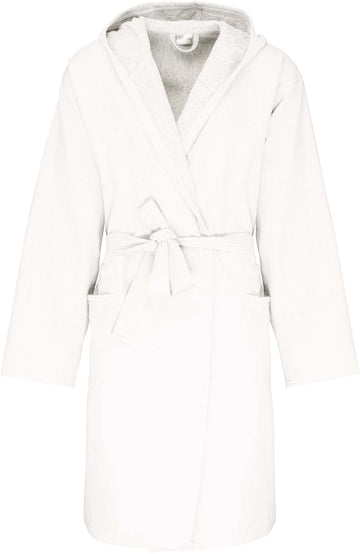 Peignoir de bain à capuche bio K140 linge de maison: 2 pièces minimum Kariban Blanc S/M 