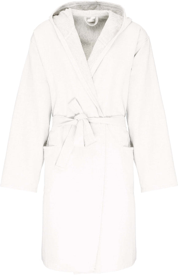 Peignoir de bain à capuche bio K140 linge de maison: 2 pièces minimum Kariban Blanc S/M 