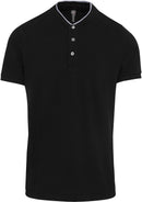 Polo personnalisé col mao - K223 polo homme Kariban noir/gris XS 