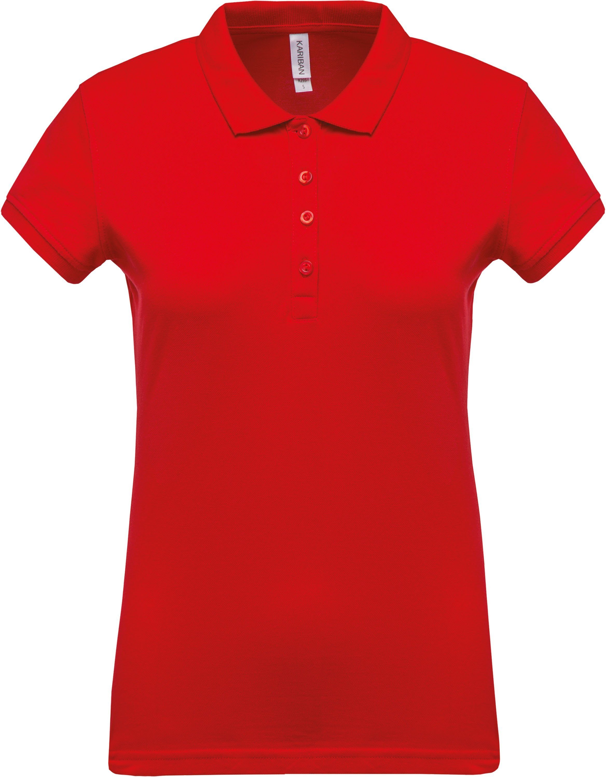 Polo personnalisé piqué manches courtes golf team - K255 couleurs classiques. polo femme Kariban rouge XS 