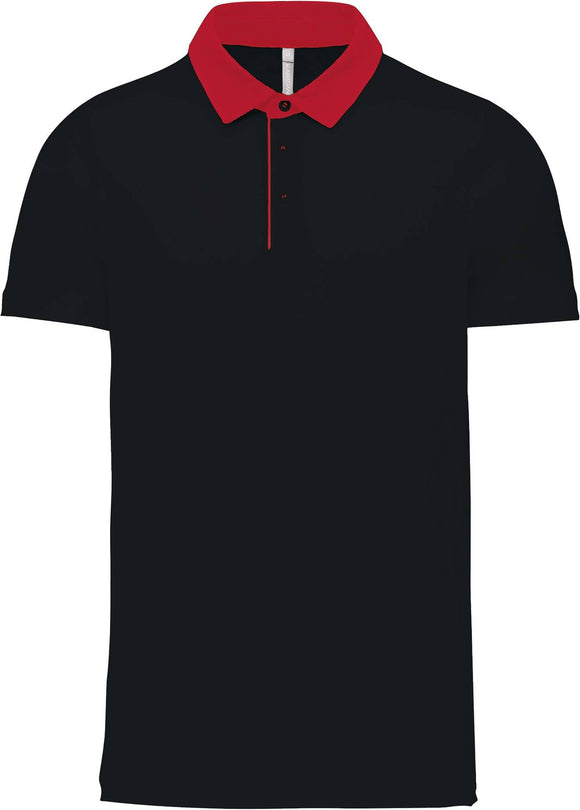 Polo personnalisé bi color - K260 polo homme Kariban noir/rouge S 