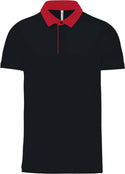 Polo personnalisé bi color - K260 polo homme Kariban noir/rouge S 
