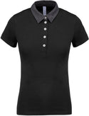 Polo personnalisé bicolore - K261 polo femme Kariban noir/gris S 