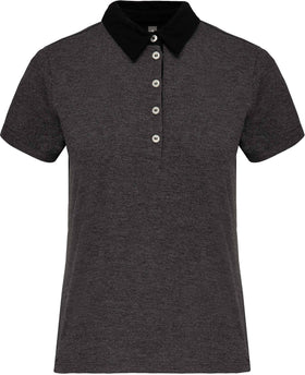 Polo personnalisé bicolore - K261 polo femme Kariban gris/noir S 