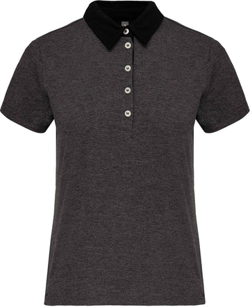 Polo personnalisé bicolore - K261 polo femme Kariban gris/noir S 