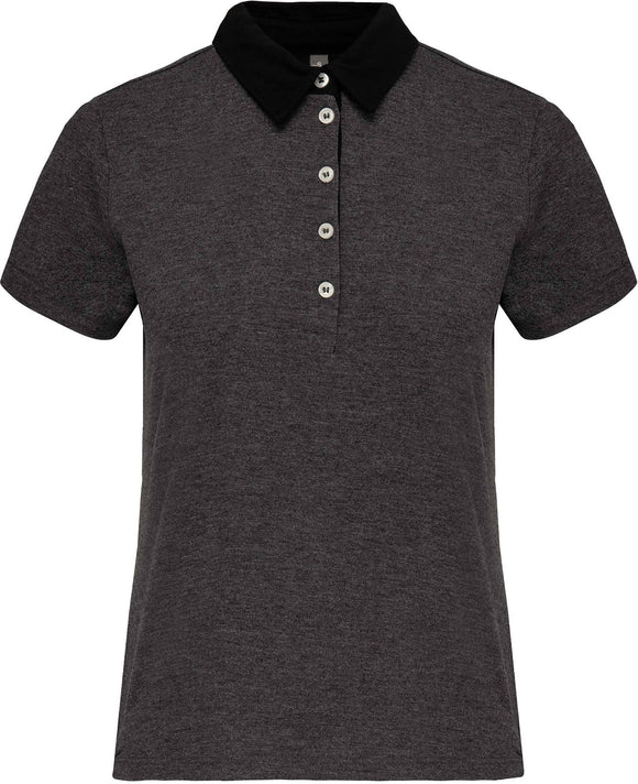 Polo personnalisé bicolore - K261 polo femme Kariban gris/noir S 