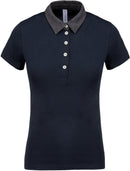Polo personnalisé bicolore - K261 polo femme Kariban gris/marine S 