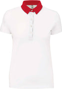 Polo personnalisé bicolore - K261 polo femme Kariban blanc/rouge S 