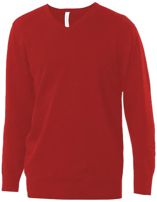 Pull personnalisé col V - K965 pull homme Kariban rouge S 