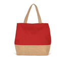 Sac shopping en toiles de coton et de jute-KI0235 Kimood Rouge 