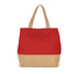 Sac shopping en toiles de coton et de jute-KI0235 Kimood Rouge 
