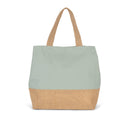 Sac shopping en toiles de coton et de jute-KI0235 Kimood Sauge 