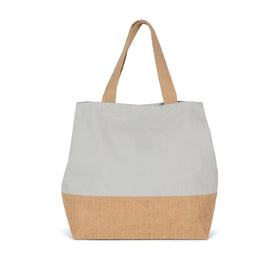 Sac shopping en toiles de coton et de jute-KI0235 Kimood Gris 