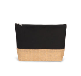 Pochette en toiles de coton et de jute-KI0276 Kimood Noir 