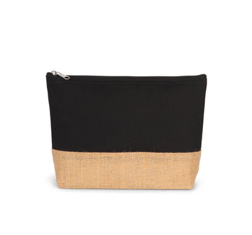 Pochette en toiles de coton et de jute-KI0276 Kimood Noir 