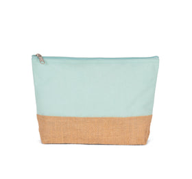 Pochette en toiles de coton et de jute-KI0276 Kimood Ice Mint 