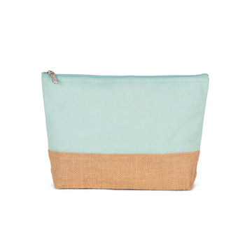 Pochette en toiles de coton et de jute-KI0276 Kimood Ice Mint 