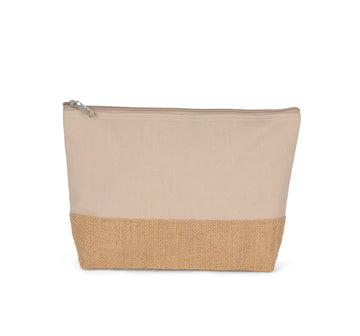 Pochette en toiles de coton et de jute-KI0276 Kimood Sable 