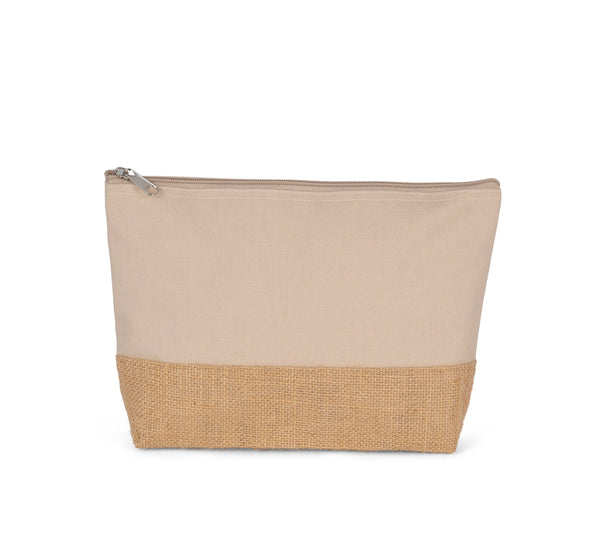 Pochette en toiles de coton et de jute-KI0276 Kimood Sable 
