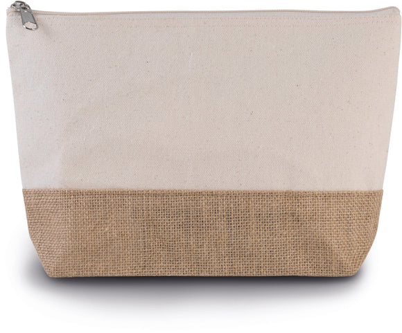 Pochette en toiles de coton et de jute-KI0276 Kimood Naturel 