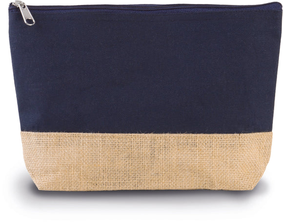 Pochette en toiles de coton et de jute-KI0276 Kimood Navy 