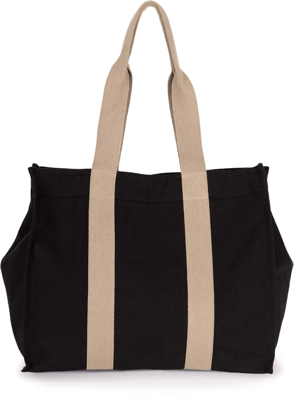 Grand sac shopping à soufflet recyclé - KI5201 Sac cabas : minimum 2 pièces kimood Noir 