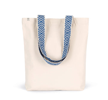 Sac shopping recyclé-KINS117 Kimood Ecume/Bleu Ethnique 