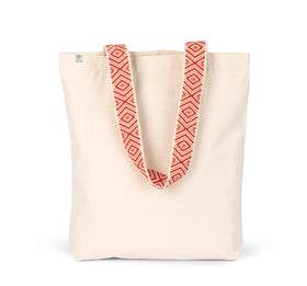 Sac shopping recyclé-KINS117 Kimood Ecume/Rouge Ethnique 