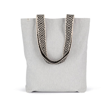 Sac shopping recyclé-KINS117 Kimood Gris/Noir Ethnique 