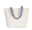 Grand sac shopping recyclé-KINS118 kimood Ecume/Ethnic Bleu 